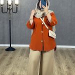 ست مانتو و شلوار مزونی کد 2088