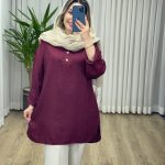 شومیز مانتویی جلو بسته کد 2118