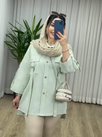 مانتو شومیزی لینن اسپرت کد 2152