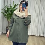 مانتو شومیزی بیسکویتی کد 2154