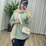 مانتو شومیزی جلو بسته کد 2165