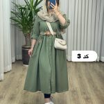 مانتو کتان بلند کد 2179