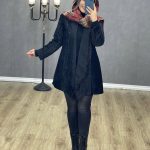 مانتو کتی یقه آرشال مخمل کد 2193