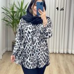 شومیز مانتویی پلنگی کد 2273