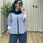 مانتو شومیزی راه راه کد 2291
