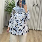 شومیز مانتویی پری طرح دار کد 2348
