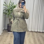 بارانی آستر دار کتان زارا کد 2366