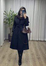 بارانی بلند آستر دار سانتانا کد 2367