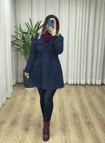 بارانی آستر دار کلاه چهارخونه کد 2375 - تصویر 4