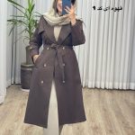 بارانی بلند آستر دار 6 دکمه کد 2374