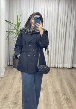 بارانی آستردار سانتانا کد 2376 - تصویر 2