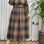 پیراهن پشمی چهارخونه کد 2388