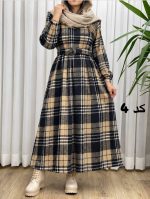 پیراهن پشمی چهارخونه کد 2388 - تصویر 5
