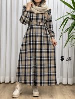 پیراهن پشمی چهارخونه کد 2388 - تصویر 6