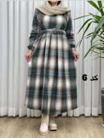 پیراهن پشمی چهارخونه کد 2388 - تصویر 7