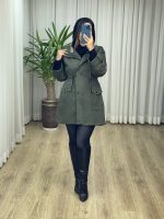 بارانی آستر دار کلاه چهارخونه کد 2375 - تصویر 3